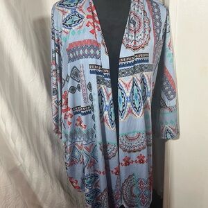 Colorful Patterned Women's Poncho